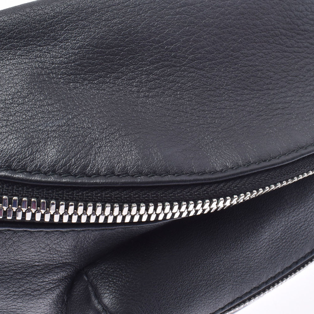 BALENCIAGA Logo Belt Bag Body Crossbody Black White Leather Waist - Picture 8 of 11